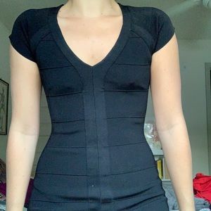 Black bodycon dress